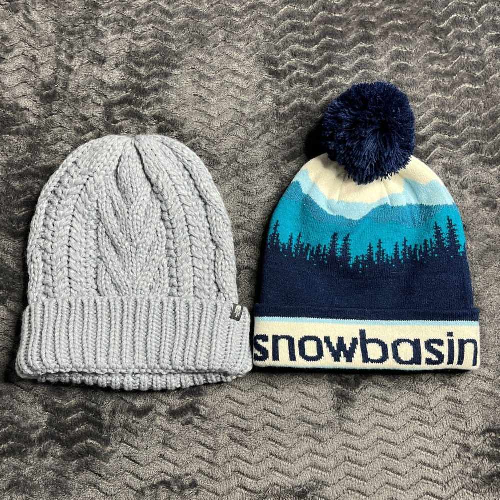 The North Face Chunky Rib Beanie Grey Heather & snowbasin beanie